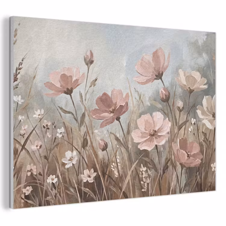 Akoestisch schilderij - Bloemen - Botanisch - Schilderij - Pastel - Rustiek