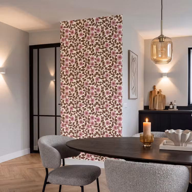 Behang - Bloemen - Bladeren - Kleurrijk — 5