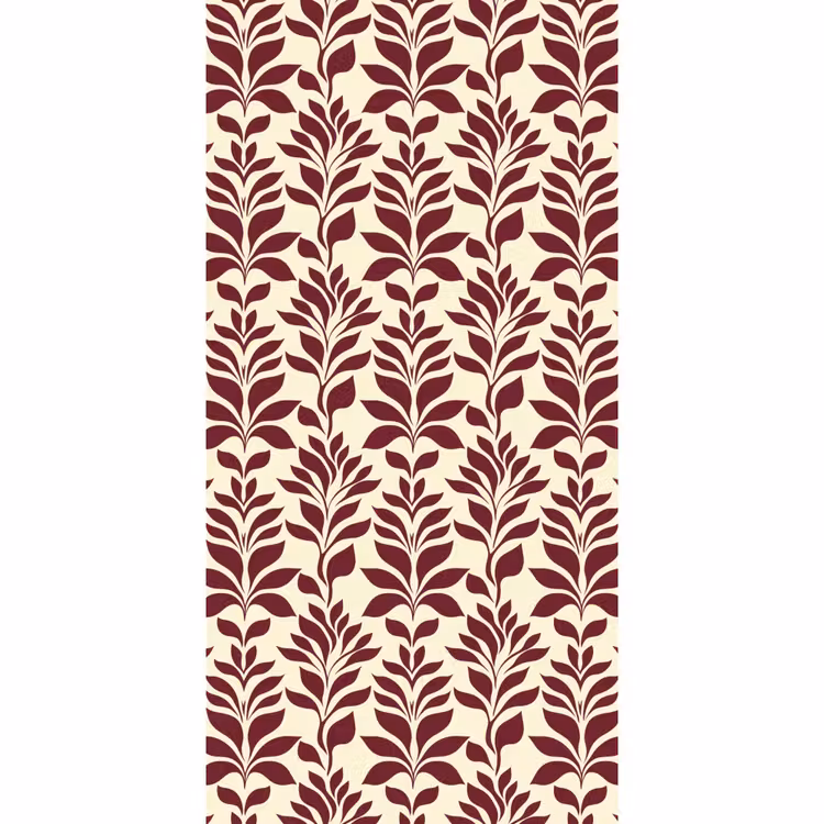 Behang - Abstract - Bladeren - Burgundy — 2
