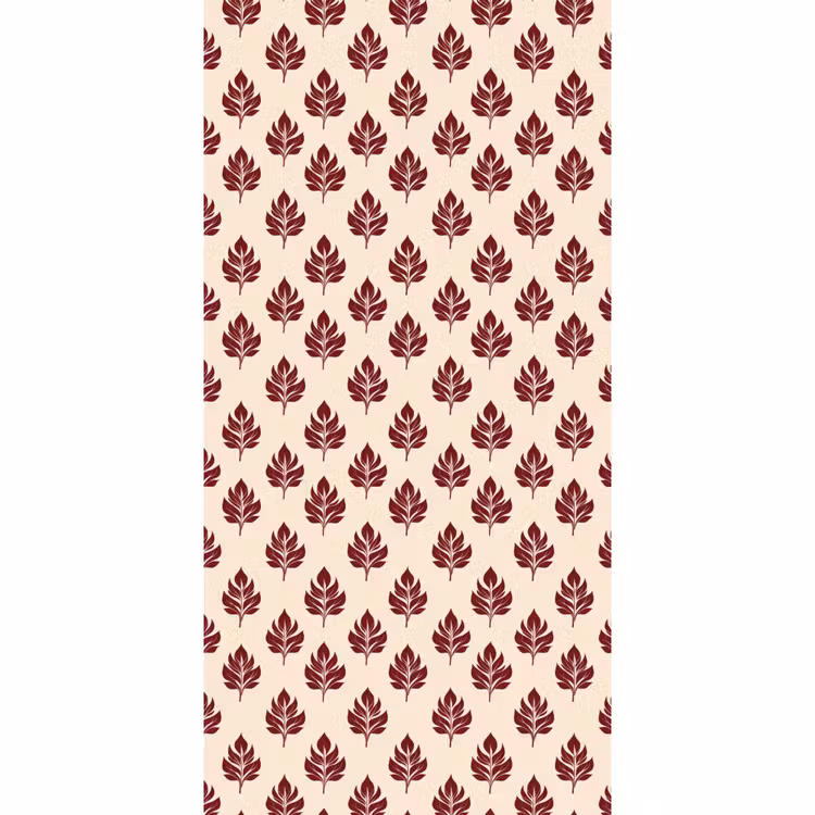 Behang - Botanisch - Patroon - Bordeaux — 2
