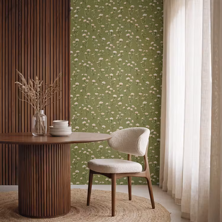 Behang - Landelijk - Bloemen - Groen — 4