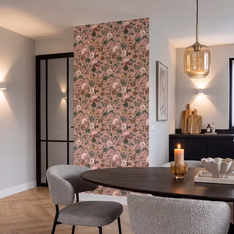 Behang - Bloemen - Klassiek - Roze — 5