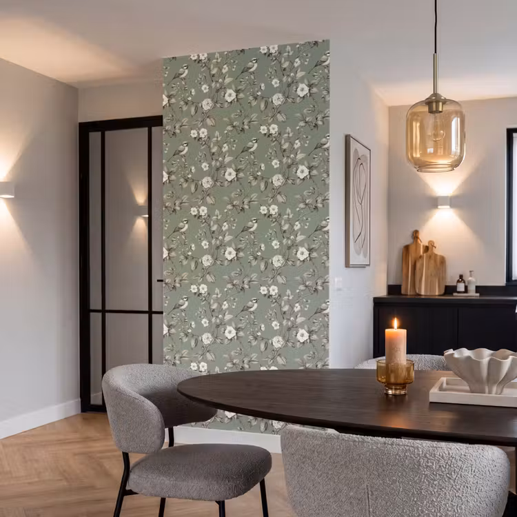 Behang - Botanisch - Vogels - Groen — 5