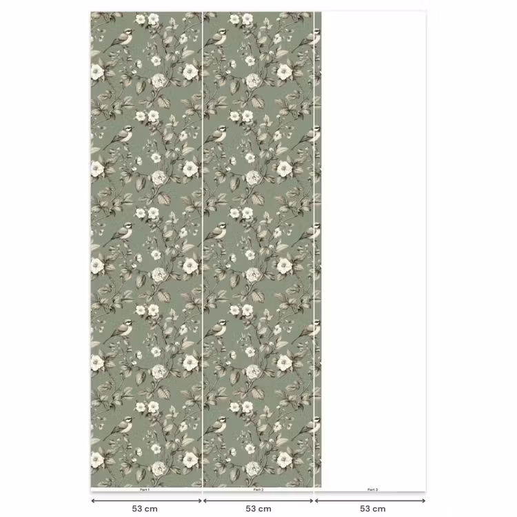 Behang - Botanisch - Vogels - Groen — 6