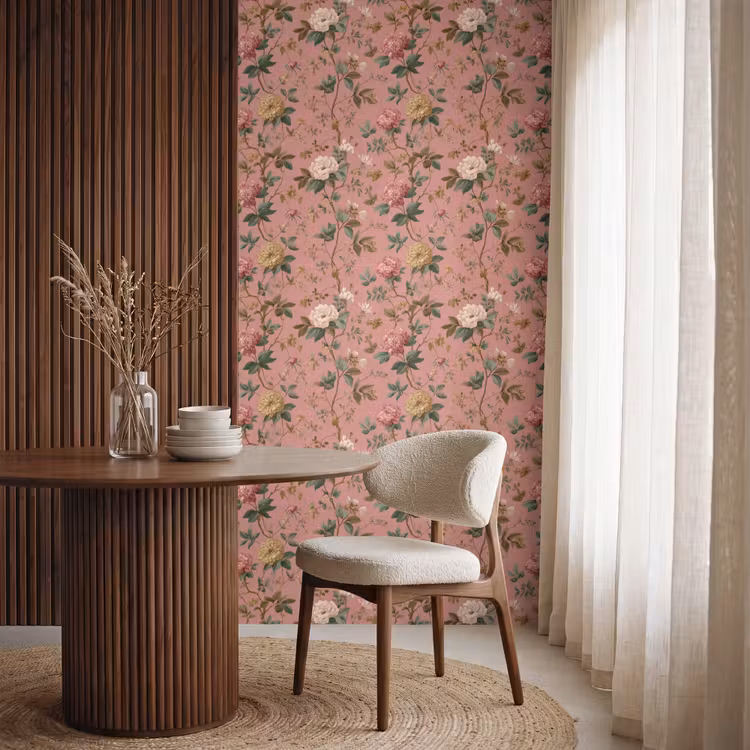 Behang - Klassiek - Botanisch - Roze — 4