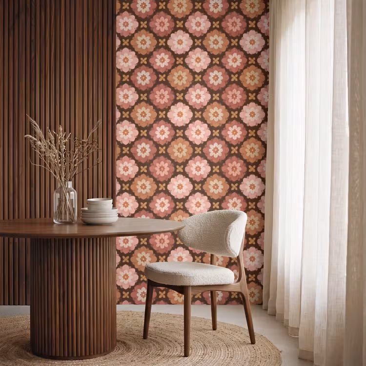 Behang - Geometrisch - Bloemen - Kleurrijk β 4