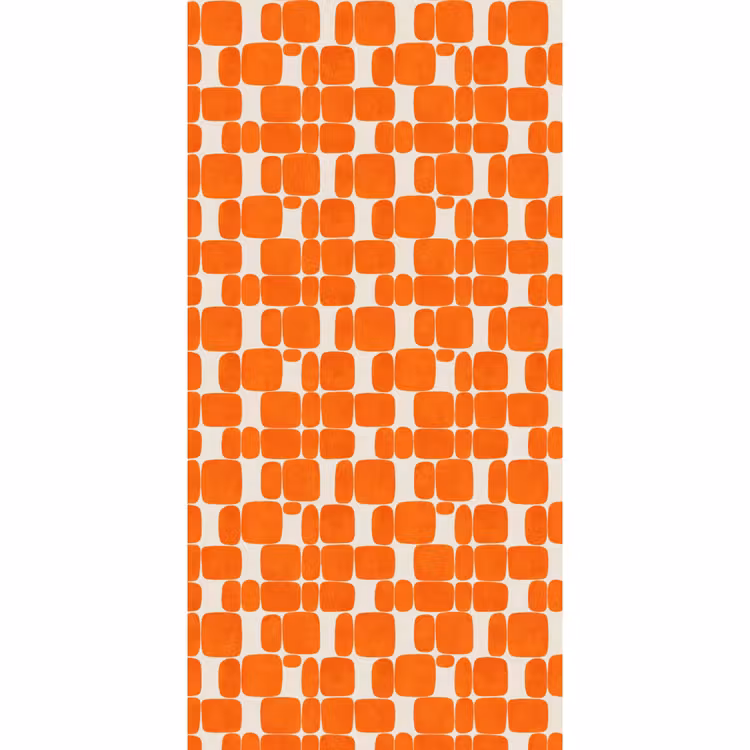 Behang - Patroon - Retro - Oranje — 2