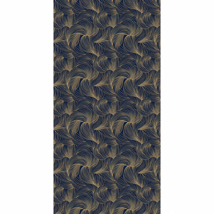 Behang - Abstract - Lijnen - Blauw - Goud — 2
