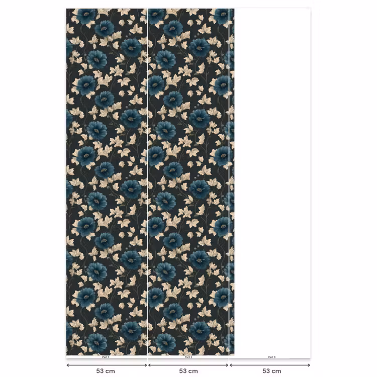 Behang - Botanisch - Bloemen - Blauw — 6