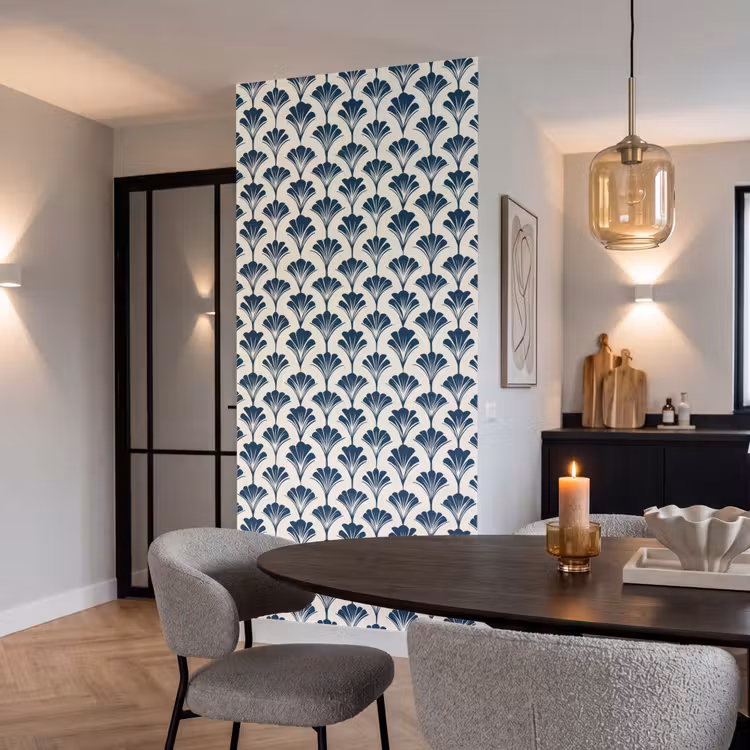 Behang - Klassiek - Motief - Blauw — 5