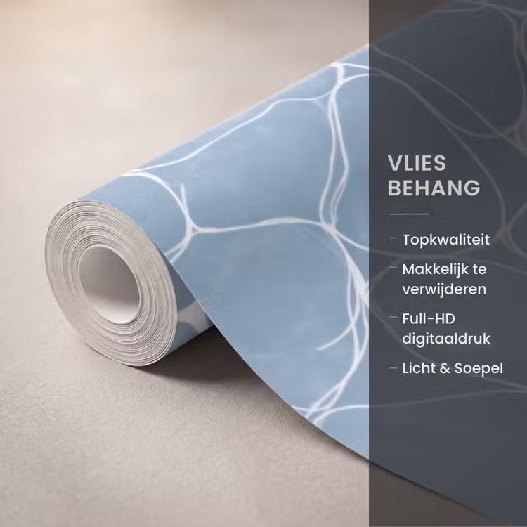 Behang - Organisch - Patroon - Blauw — 3