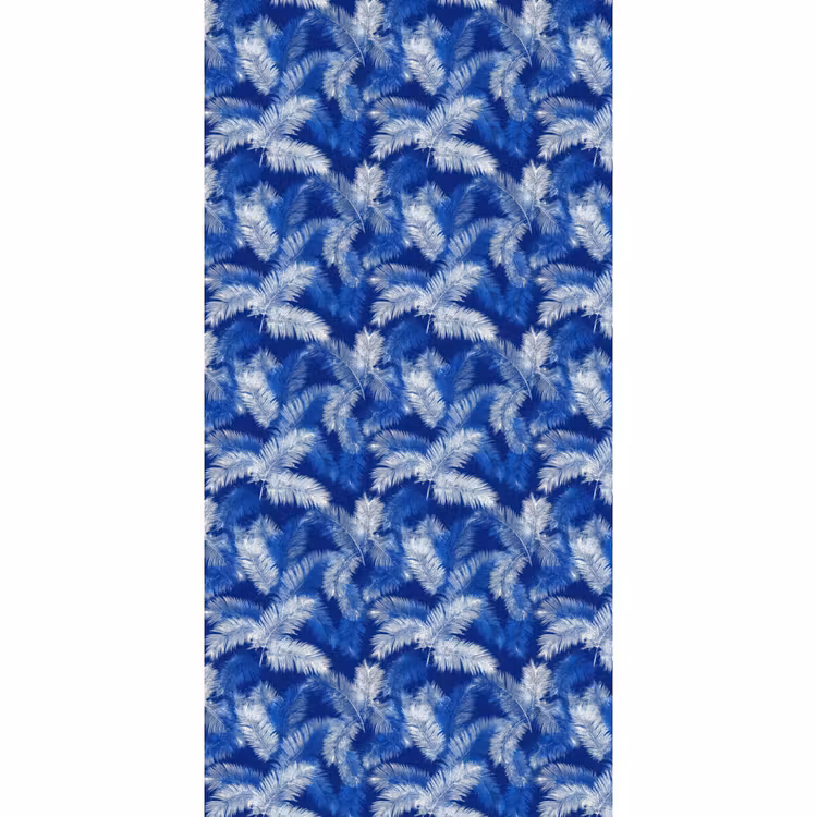 Behang - Palmblad - Patroon - Blauw — 2