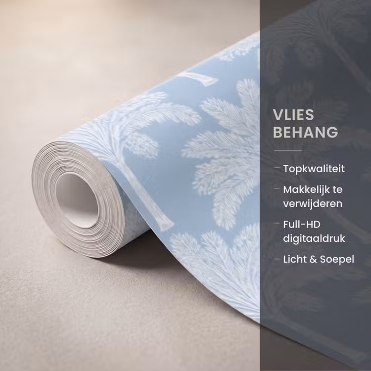 Behang - Palmboom - Modern - Blauw — 3
