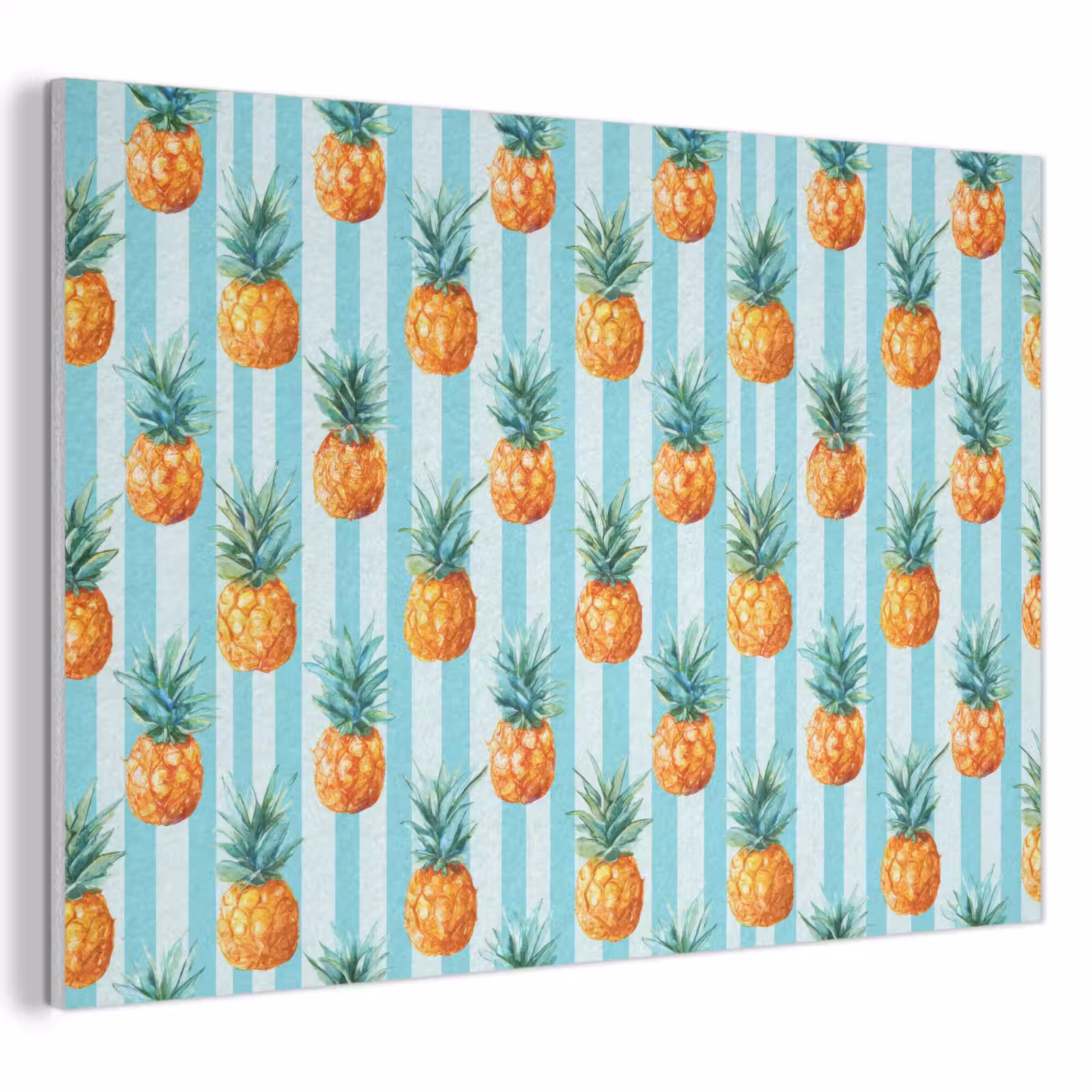 Akoestisch schilderij - Ananas - Strepen - Groen — 1