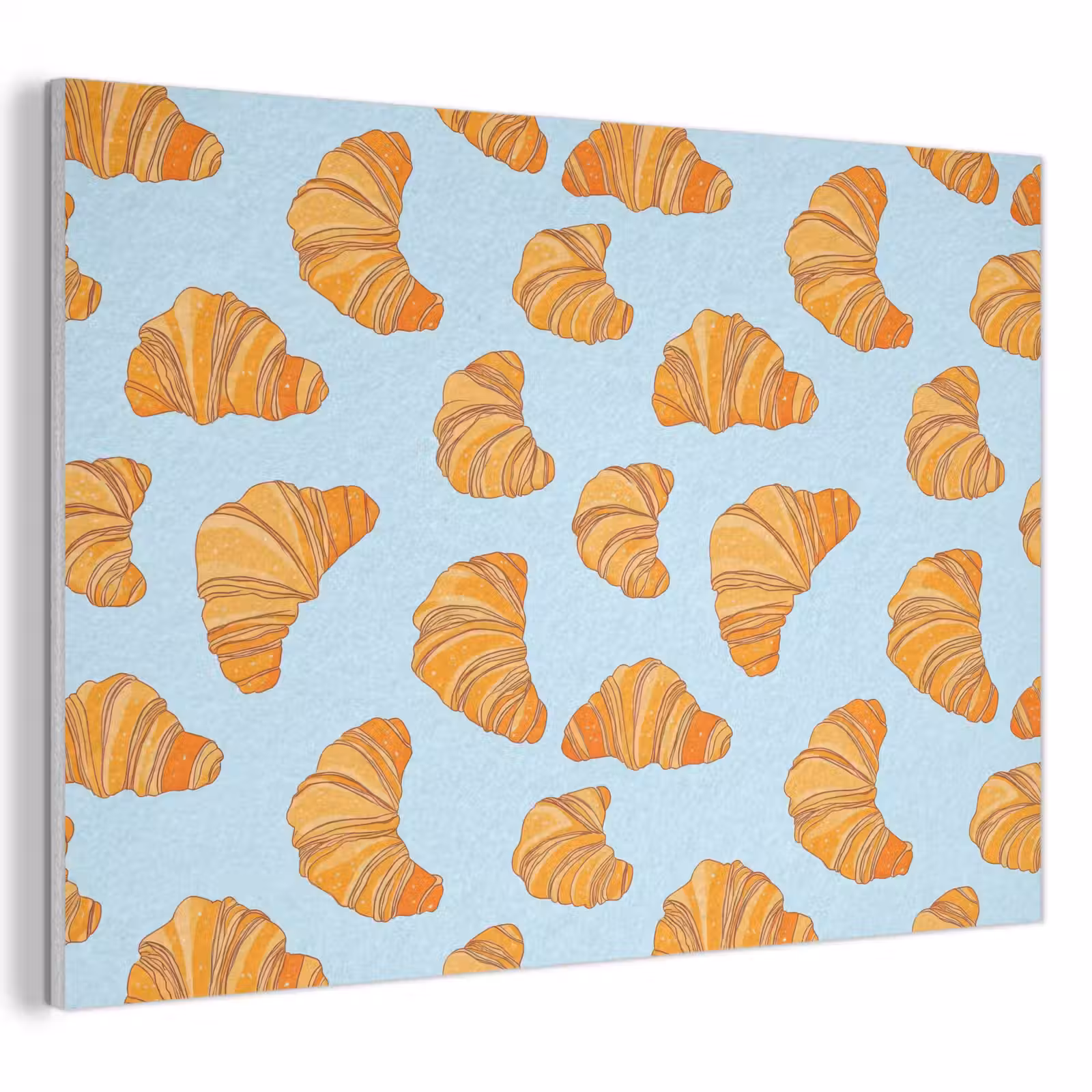 Akoestisch schilderij - Croissant - Speels - Blauw — 1