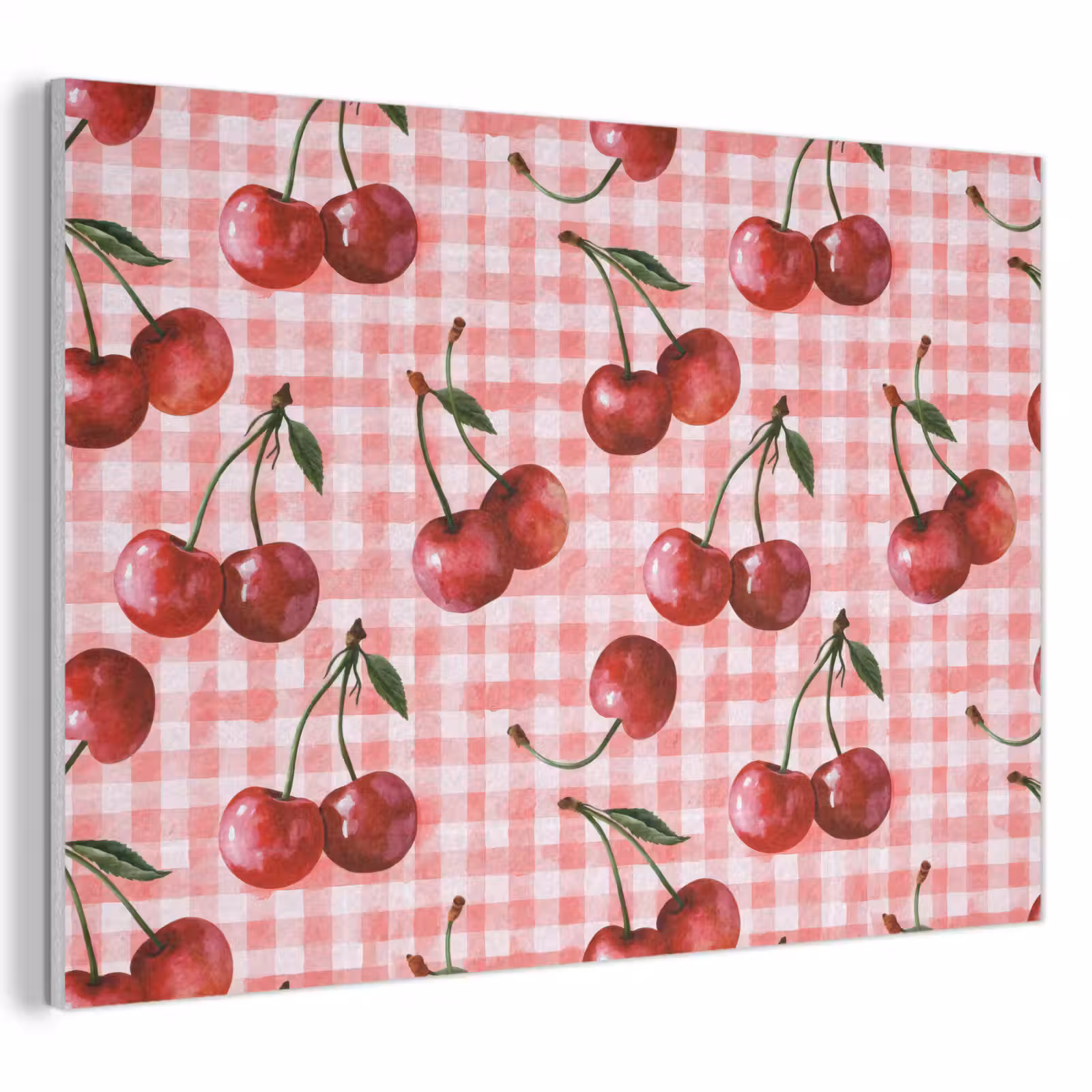 Akoestisch schilderij - Kersen - Blokken - Rood — 1
