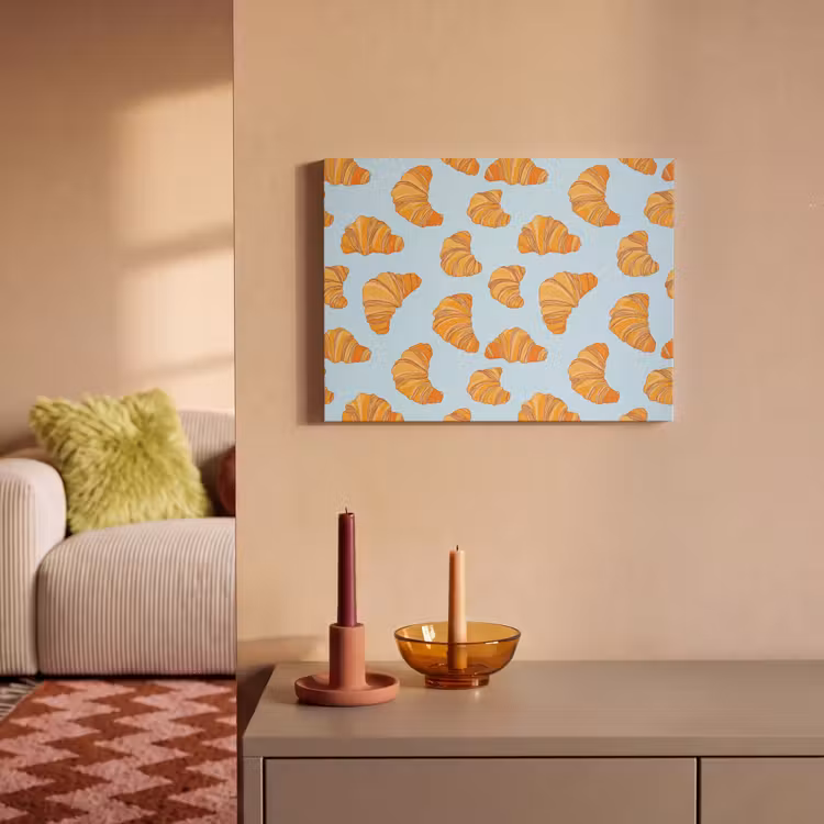 Akoestisch schilderij - Croissant - Speels - Blauw — 2