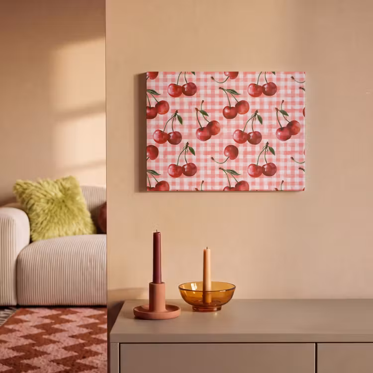 Akoestisch schilderij - Kersen - Blokken - Rood — 2