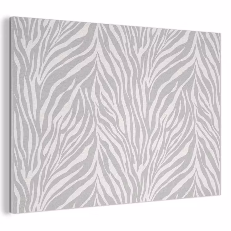 Akoestisch schilderij - Zebra - Motief - Grijs