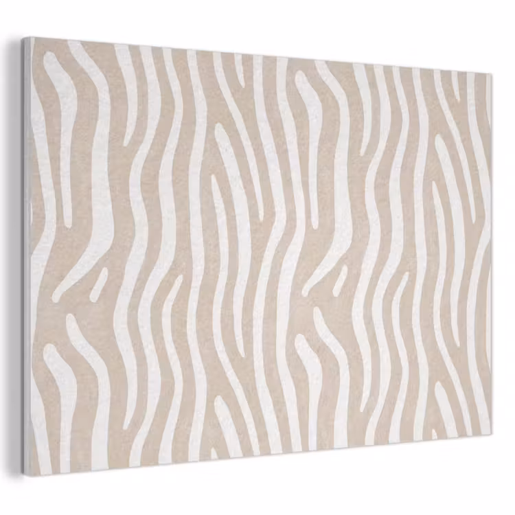 Akoestisch schilderij - Abstract - Zebra - Beige
