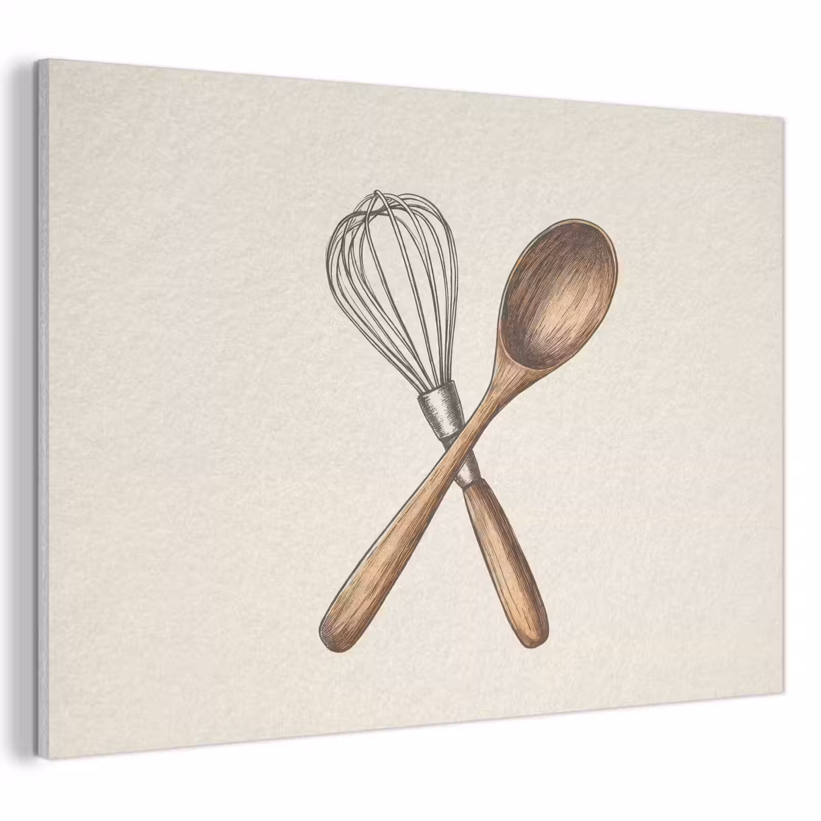 Akoestisch schilderij - Garde - Hout - Beige — 1
