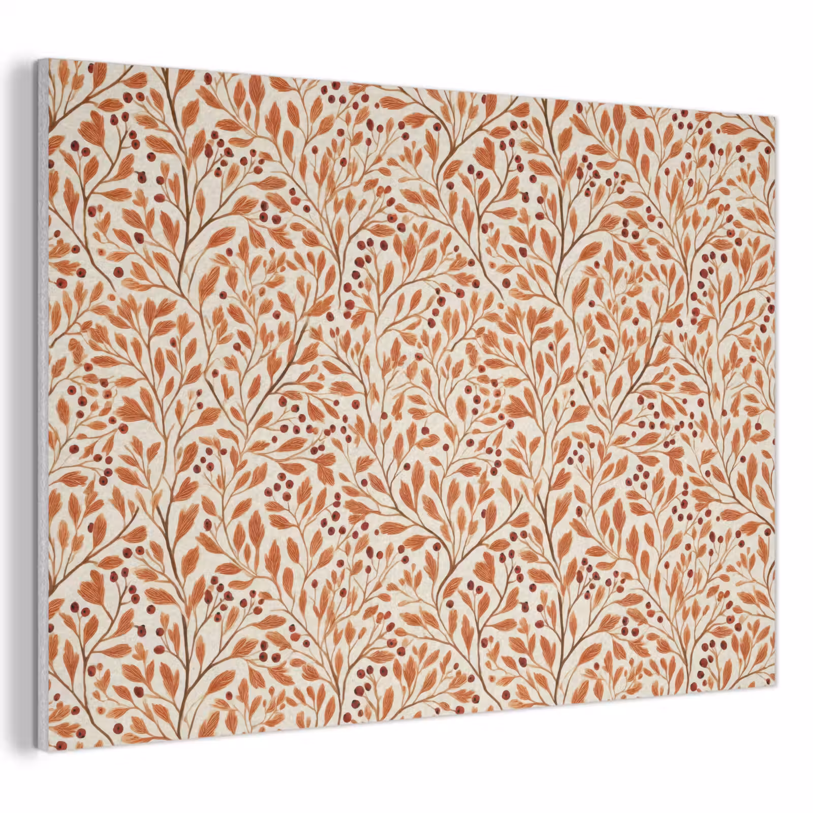 Akoestisch schilderij - Bladeren - Botanisch - Terracotta — 1