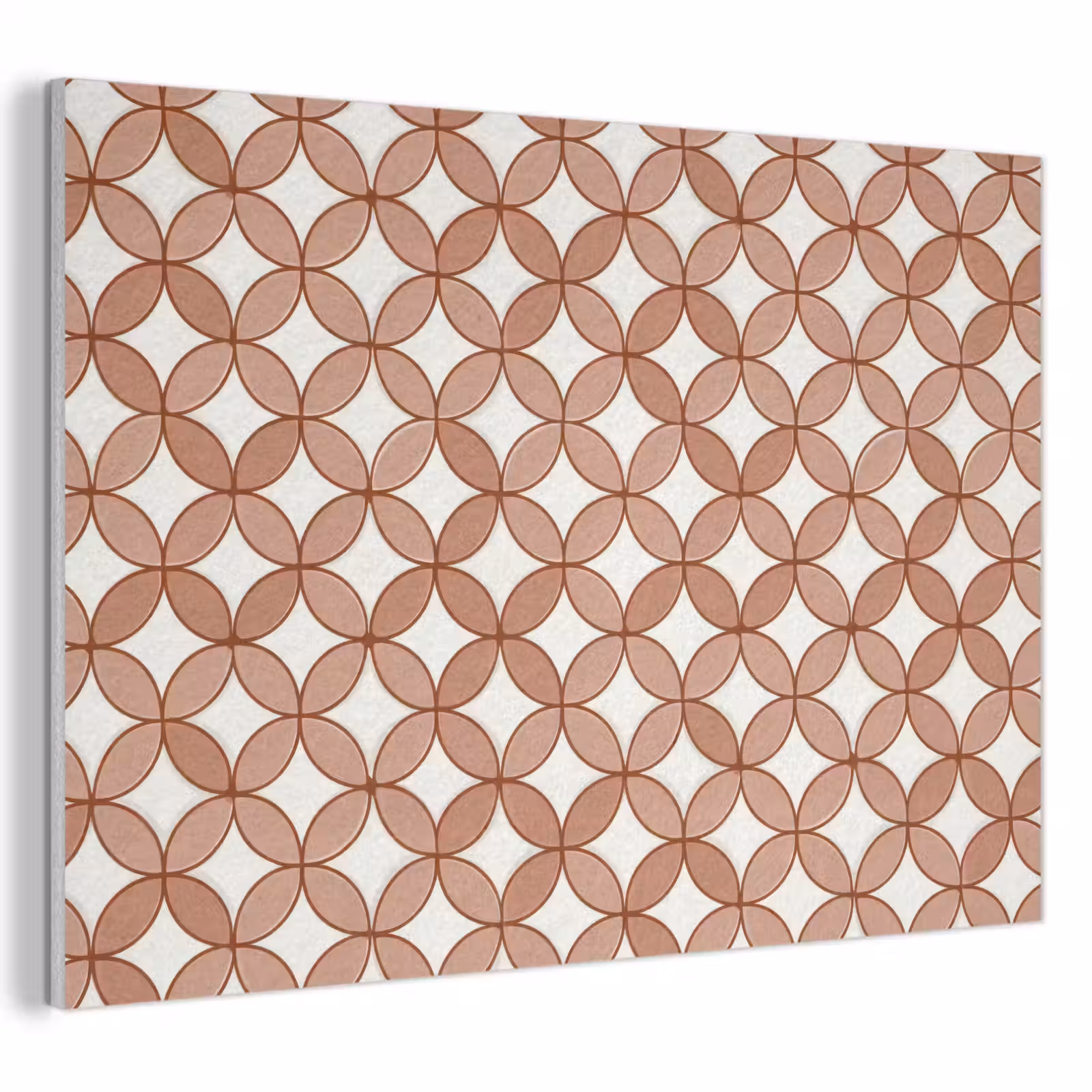 Akoestisch schilderij - Geometrisch - Cirkels - Modern - Terracotta — 1