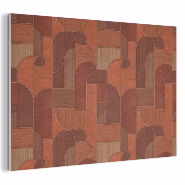 Akoestisch schilderij - Geometrisch - Abstract - Textuur - Bruin — 1