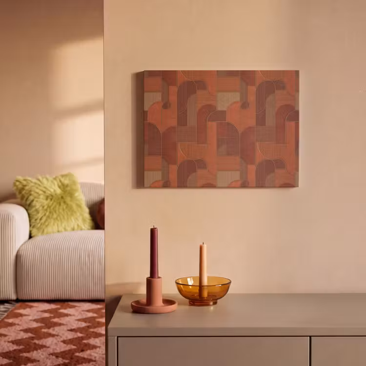 Akoestisch schilderij - Geometrisch - Abstract - Textuur - Bruin — 2