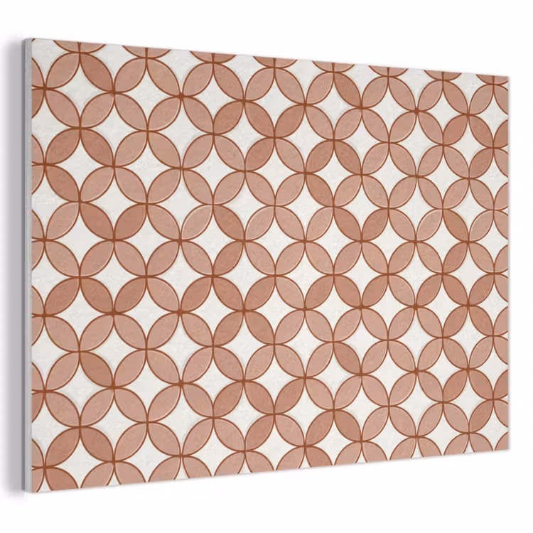 Akoestisch schilderij - Geometrisch - Cirkels - Modern - Terracotta — 1
