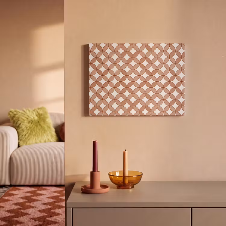 Akoestisch schilderij - Geometrisch - Cirkels - Modern - Terracotta — 2