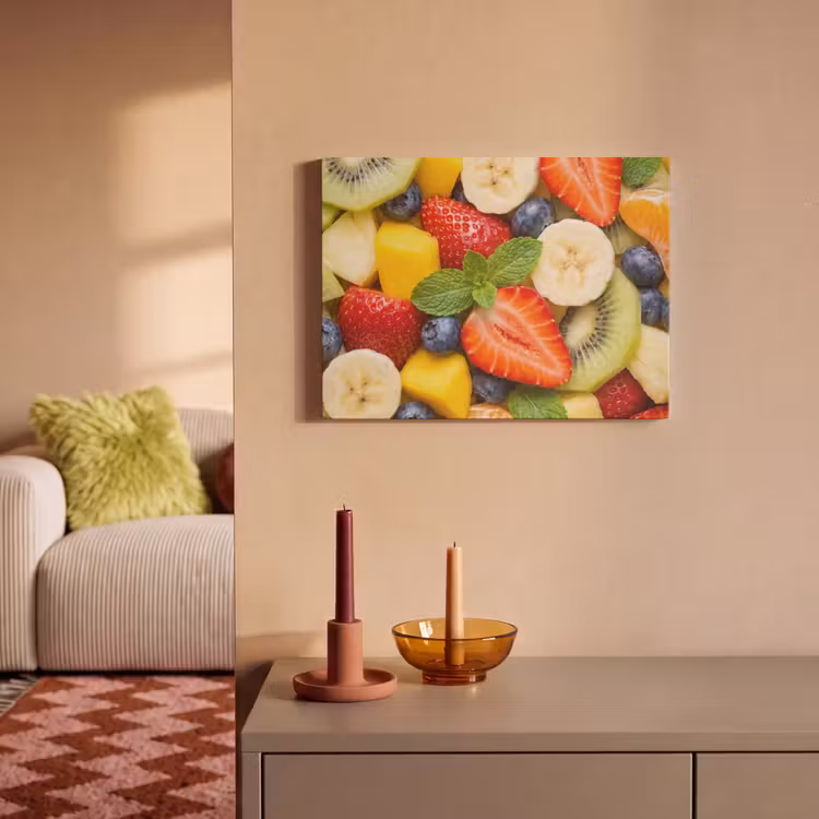 Akoestisch schilderij - Fruit - Plakjes - Eten - Kleurrijk — 2