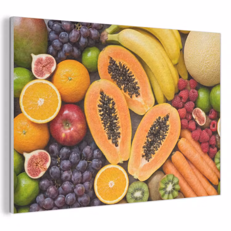 Akoestisch schilderij - Eten - Fruit - Groenten - Vers - Kleurrijk — 1