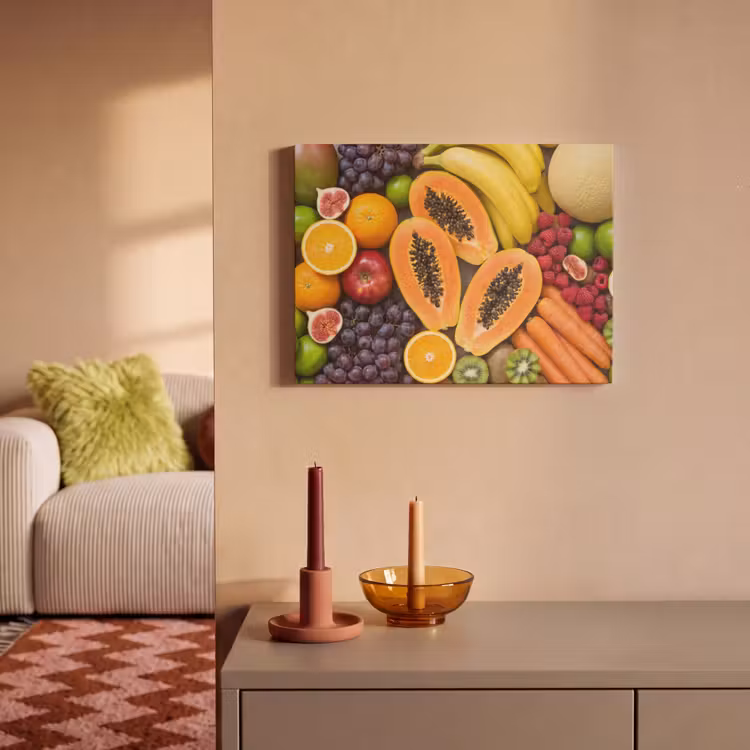 Akoestisch schilderij - Eten - Fruit - Groenten - Vers - Kleurrijk — 2