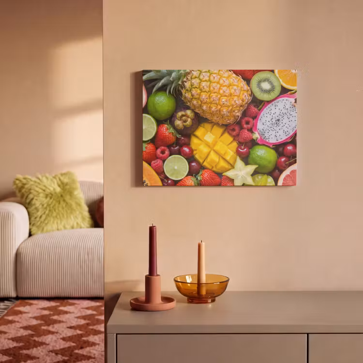 Akoestisch schilderij - Fruit - Assortiment - Vers - Gezond - Kleurrijk — 2