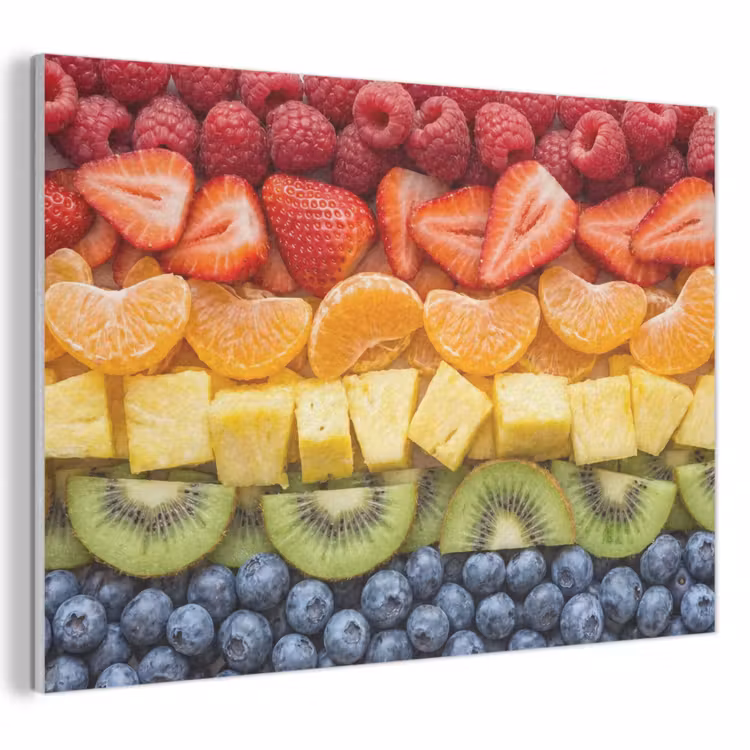 Akoestisch schilderij - Fruit - Regenboog - Gezond - Kleurrijk — 1