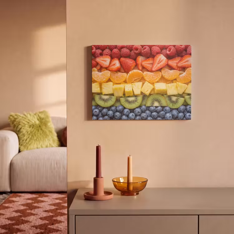 Akoestisch schilderij - Fruit - Regenboog - Gezond - Kleurrijk — 2