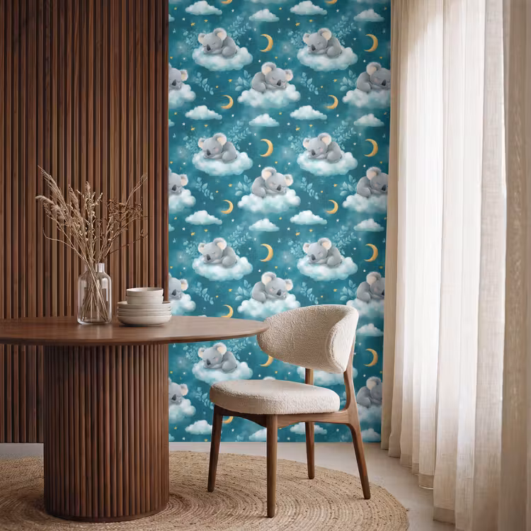 Behang - Koala's - Betoverend - Blauw — 4