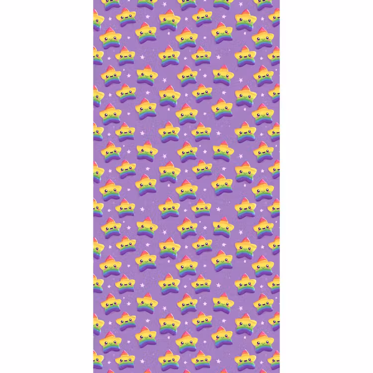 Behang - Sterren - Regenboog - Paars — 2