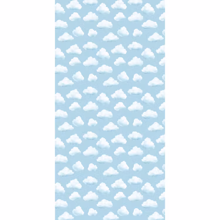 Behang - Wolken - Illustratie - Blauw — 2
