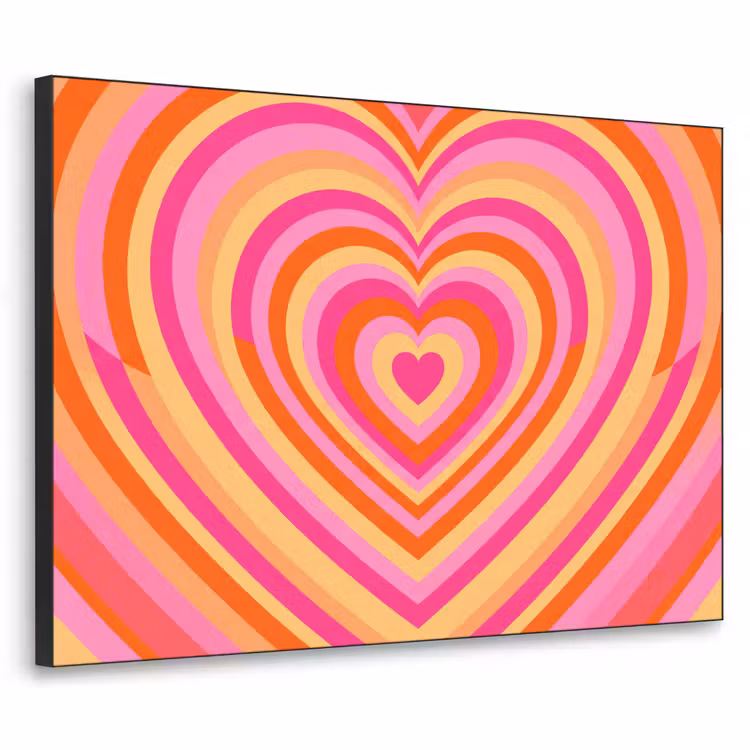 Art Frame - Hart - Concentrisch - Abstract - Liefde - Kleurrijk — 1