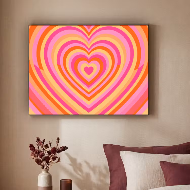 Art Frame - Hart - Concentrisch - Abstract - Liefde - Kleurrijk — 3