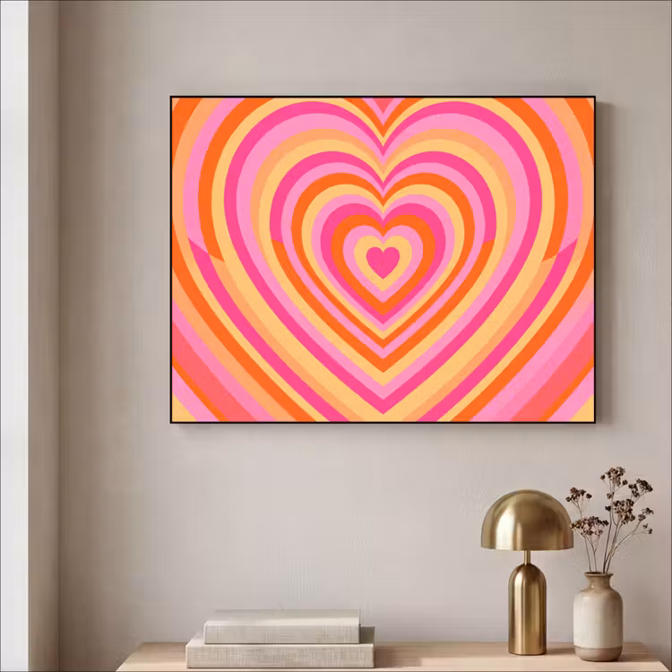 Art Frame - Hart - Concentrisch - Abstract - Liefde - Kleurrijk — 5