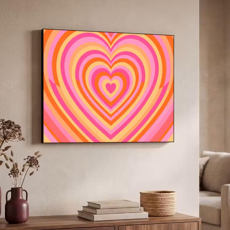Art Frame - Hart - Concentrisch - Abstract - Liefde - Kleurrijk — 7