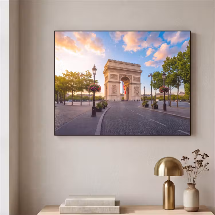 Art Frame - Monument - Parijs - Zonsondergang - Architectuur - Goud — 5