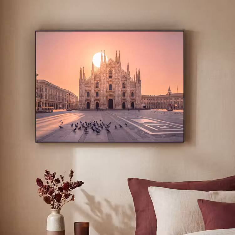 Art Frame - Architectuur - Milaan - Plein - Zonsopgang - Oranje — 3