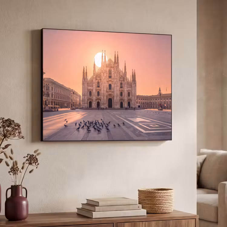 Art Frame - Architectuur - Milaan - Plein - Zonsopgang - Oranje — 7
