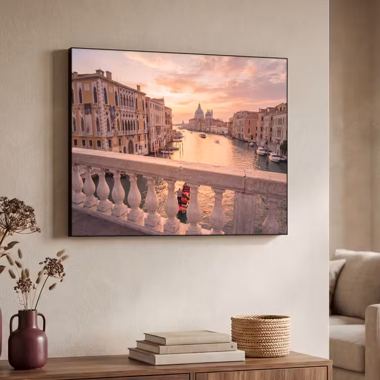 Art Frame - Stad - Venetië - Kanaal - Zonsopgang - Architectuur - Goud — 7
