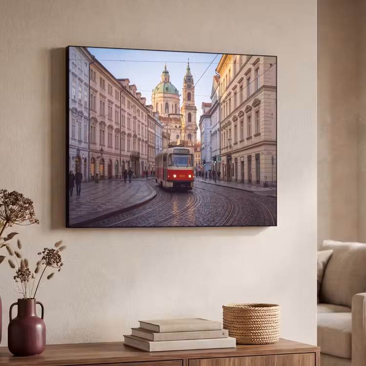Art Frame - Tram - Straat - Stadsgezicht - Klassiek - Rood — 7