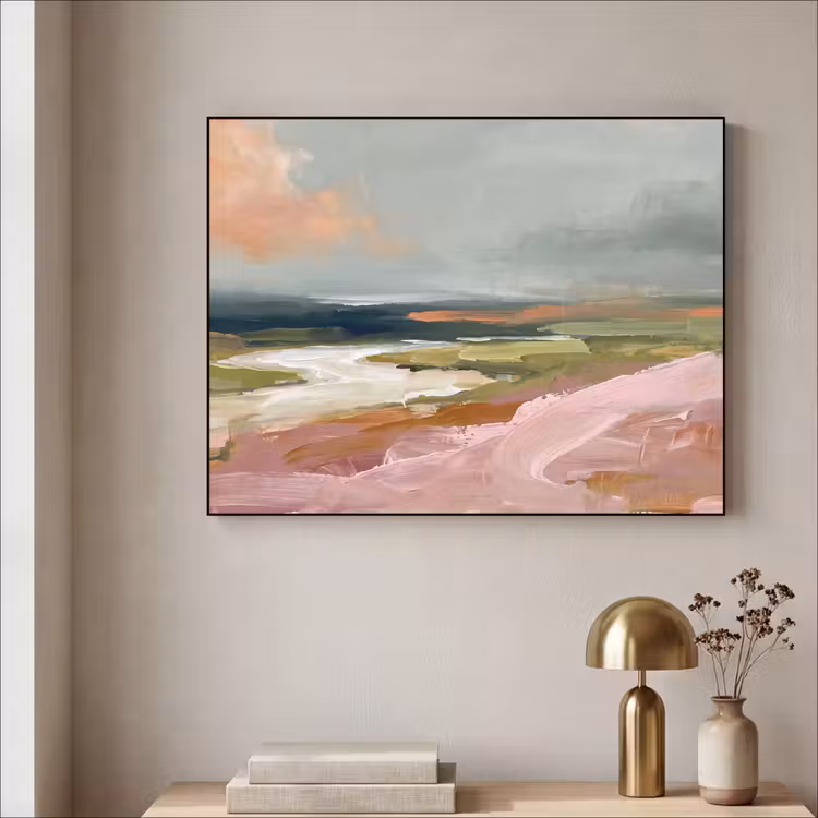 Art Frame - Abstract Landschap Rivier Oudroze — 5